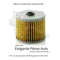 Filtre a carburant renault D30