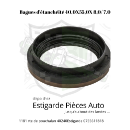 Bagues d'étanchéité 40,0X55,0X 8,0/ 7.0