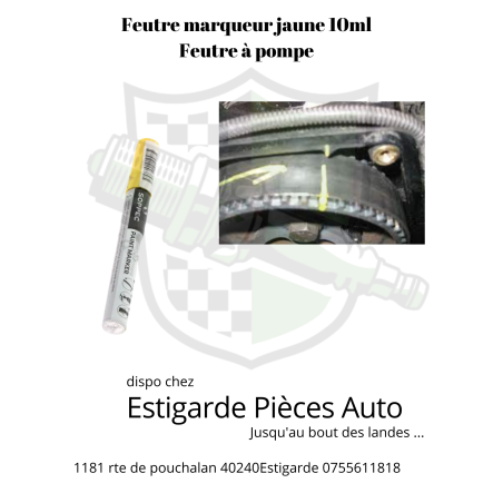 Feutre marqueur jaune 10ml  Feutre à pompe