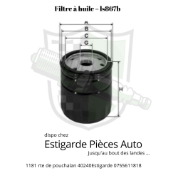 Filtre à huile égal à ls867b Prix quantitatif