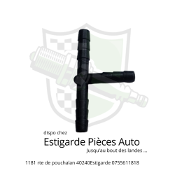 Raccord plastique en T de Ø4.8mm