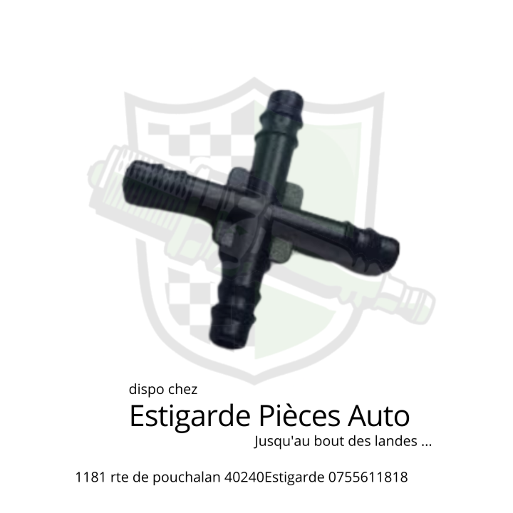 Raccord plastique en croix de Ø5mm
