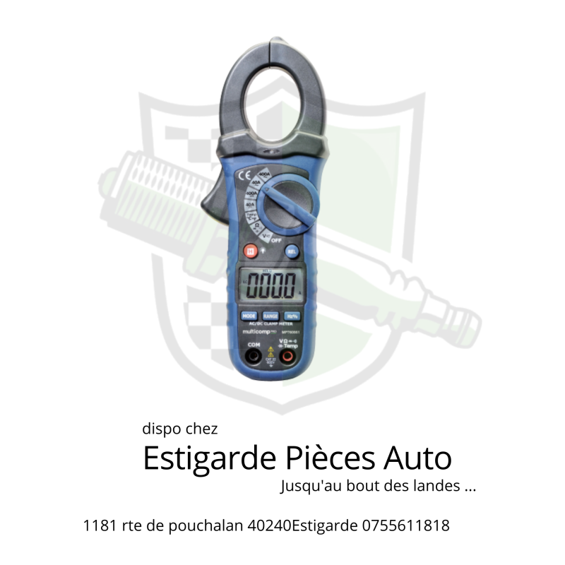 Pince ampèremétrique, 400A AC/DC, Ouverture des mâchoires 30mm, 4000 Points