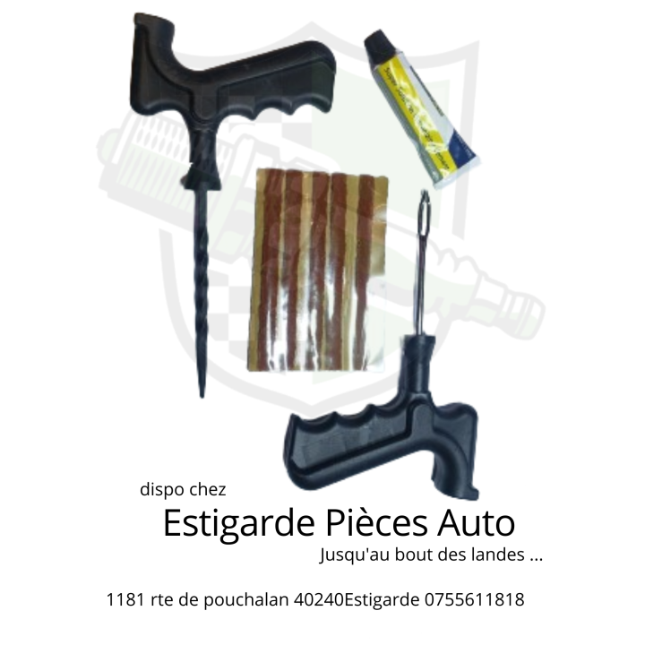 Kit de réparation tubeless avec colle