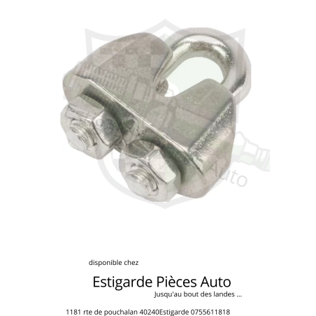Serre câble 6 mm en acier inoxydable A4