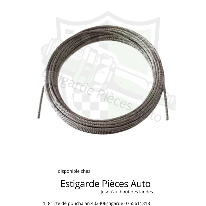 Câble en acier galvanisé 4 mm vendu au mètre