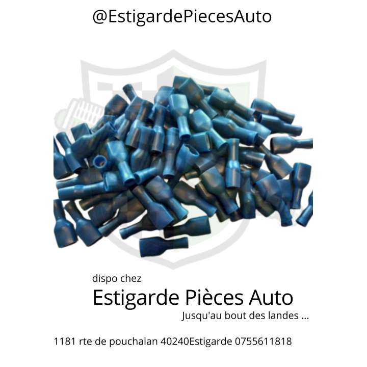 Cosse femelle plate bleu enfichable