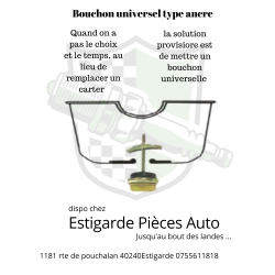 Bouchon universel type ancre