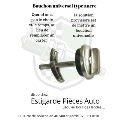 Bouchon universel type ancre