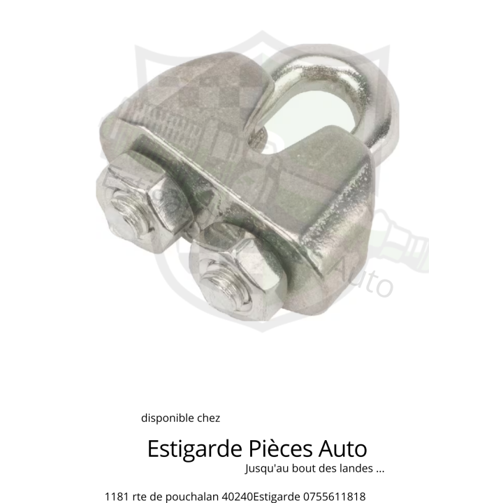 Serre câble 4 mm en acier inoxydable A4
