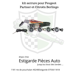 Kit serrure ( 4 barillets )+ neiman Berlingo Partner