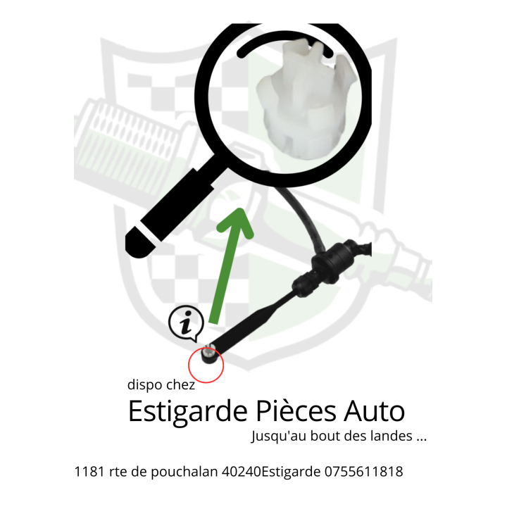 agrafe blanche de pédale d'embrayage master 3 en origine