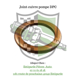 Joint en cuivre pour pompe dpc
