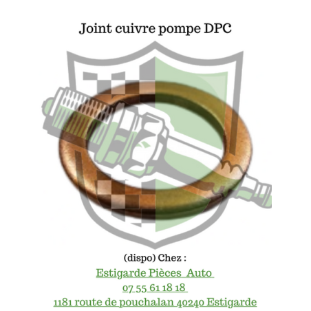 Joint en cuivre pour pompe dpc