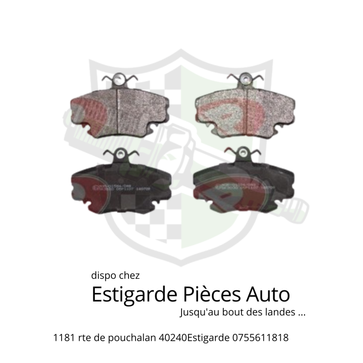 Jeu de plaquettes de frein avant sans temoin Renault/Dacia