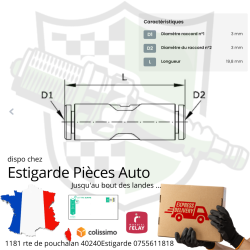 Raccord droit à enfoncer 3mm