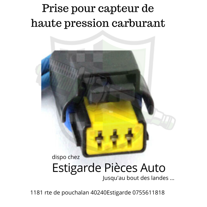 Prise pour faisceau de capteur de pression carburant ( RAIL ) 1.6HDI ET 1.4HDI