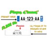 Plaque immatriculation alu plastifiée personnalisable fantaisie