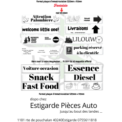Plaque immatriculation alu plastifiée personnalisable fantaisie