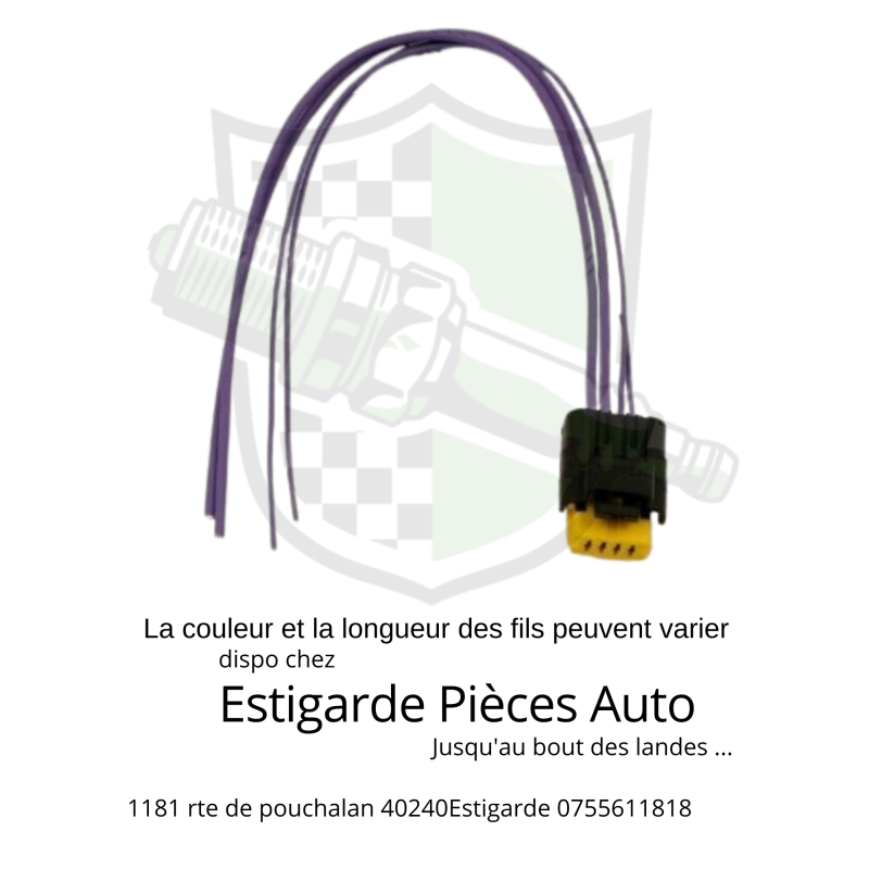 Prise pour pompe a carburant psa renault 4 broches