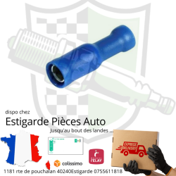 cosse femelle ronde bleu Ø4mm