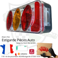 Feu 5 fonctions - Gauche AJBA GAUCHE 12V
