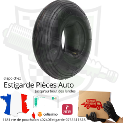 Pneu + chambre 3.50-6    4 plis