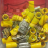 1 blister de 50 Cosses plate femelle jaune 9.5mm .