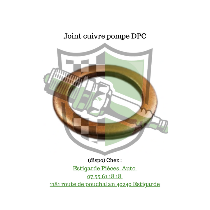 Joint en cuivre pour pompe dpc 11
