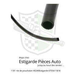 Durite diamètre intérieur 6mm noir vente au cm