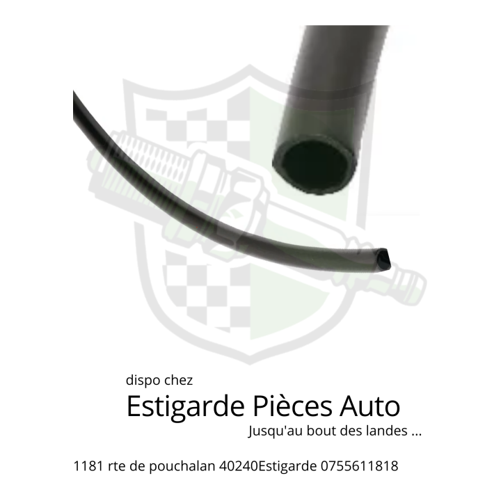 Durite diamètre intérieur 6mm noir vente au cm