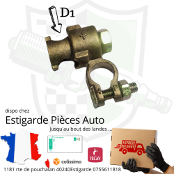 Cosse de batterie + positive PL/TP 95mm² Pour câble Ø 16 mm double serrage