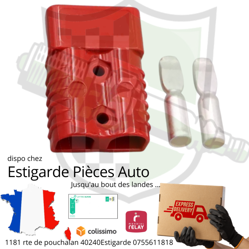 Connecteur Rouge Haute Puissance 50 A 600 V