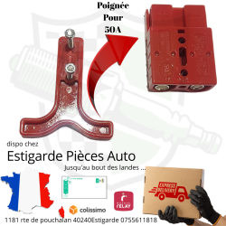 Poignée Rouge Pour Connecteur Haute Puissance 50 A 600 V