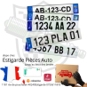 Plaque immatriculation alu plastifiée personnalisable