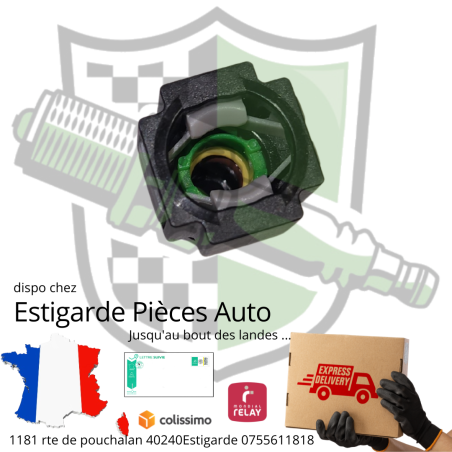 Raccord carburant clip F rapide 8mm/8mm droit