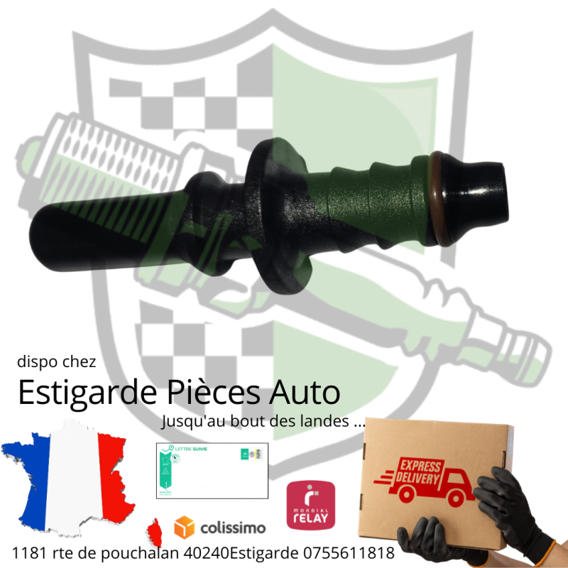 Raccord carburant clip rapide M 10mm/10mm droit