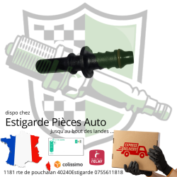 Raccord carburant clip rapide 6.3mm/8mm ( cote durite ) droit