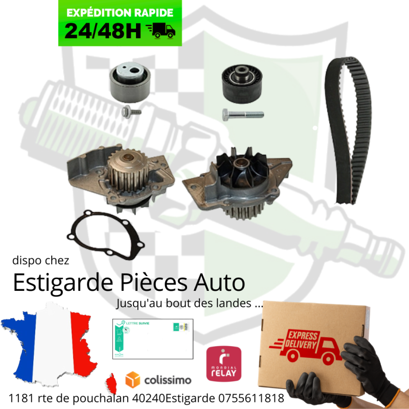 KIT DISTRIBUTION + POMPE A EAU 2.0L HDI PSA