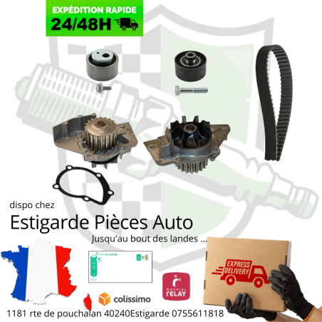 KIT DISTRIBUTION + POMPE A EAU 2.0L HDI PSA