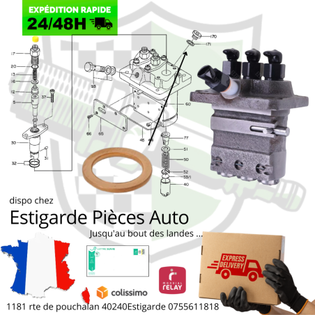 JOINT PLAT D ETANCHEITE POMPE PFR KD / KX ZEXEL