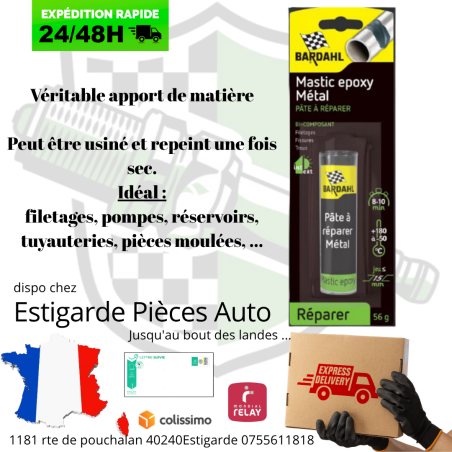 COLLE EPOXY METAL BARDAHL 56 GRS