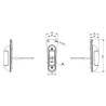 Feu de gabarit LED blanc-rouge, support