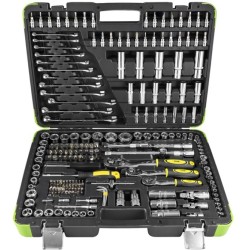 COFFRET DE DOUILLES 216 PIÈCES 6 PANS - CHROME
