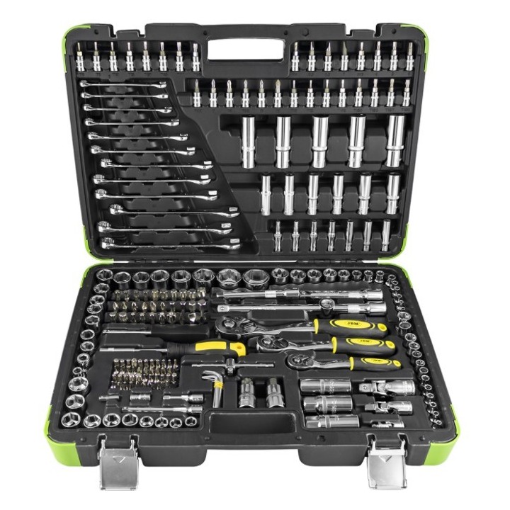 COFFRET DE DOUILLES 216 PIÈCES 6 PANS - CHROME