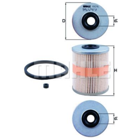 Filtre à carburant KNECHT FILTER KX 206D