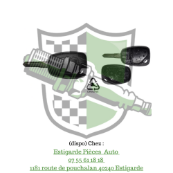 Coque de clé + lame de clé standard pour renault 2 boutons