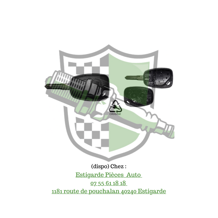 Coque de clé + lame de clé standard pour renault 2 boutons
