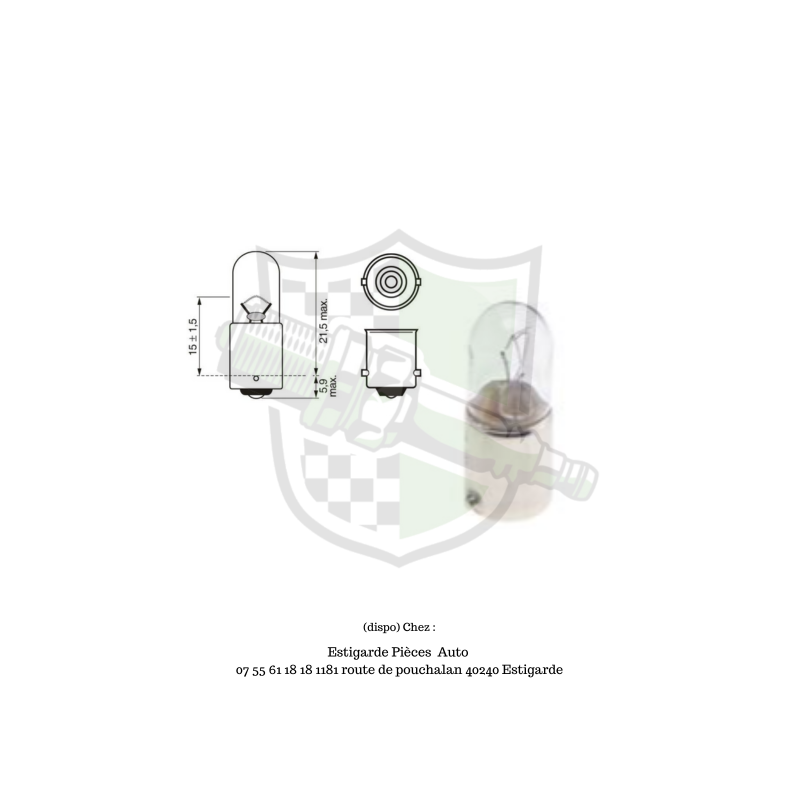 Ampoule 12V 4W BA9S