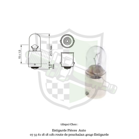 Ampoule 12V 4W BA9S